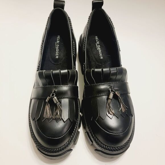 Anthropologie Kelsi Dagger Brooklyn Burke Flats Lug Loafer Size 7.5 NWT - Picture 2 of 11